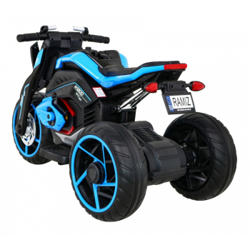 Motor Future na akumulator dla dzieci Niebieski + Panel audio + Wolny Start + Koła EVA